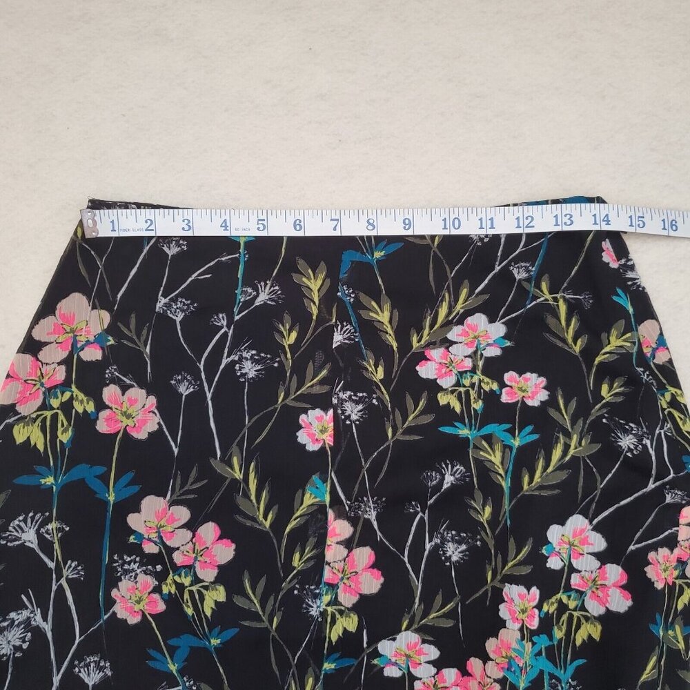 Express Skirt  Black  Floral Skirt S/P Sheer Witchy Whimsygoth Gypsy Black Flora - Picture 6 of 7